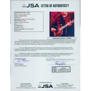 Robert Smith The Cure Singer Signed 8x10 Laser Print Photo JSA Authenticated