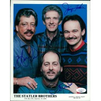 The Statler Brothers Signed 8x10 Promo Cardstock Photo JSA Authenticated