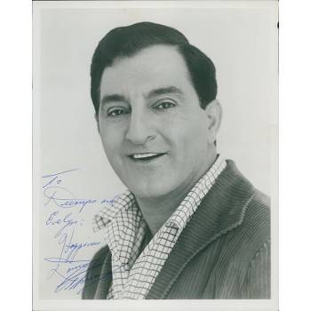 Danny Thomas American Actor Singer Signed 8x10 Cardstock Photo JSA Authenticated