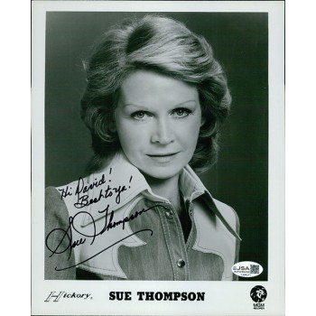 Sue Thompson Singer Signed 8x10 Glossy Promo Photo JSA Authenticated Kinks