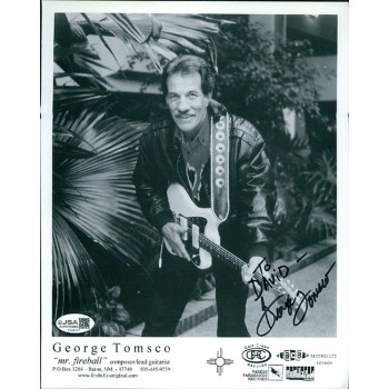 George Tomsco Mr. Fireball Signed 8x10 Cardstock Promo Photo JSA Authenticated