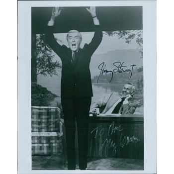 The Tonight Show Johnny Carson Jimmy Stewart Signed 8x10 Photo JSA Authentic