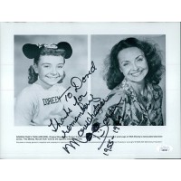 Doreen Tracy Mousketeer Actress Signed 8.5x11 Promo Page Photo JSA Authenticated