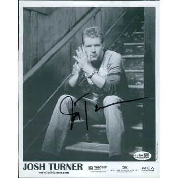 Josh Turner Country Singer Signed 8x10 Cardstock Promo Photo JSA Authenticated