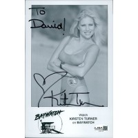 Kirsten Turner Baywatch Actress Signed 5.5x8.5 Cardstock Promo Photo JSA Authen