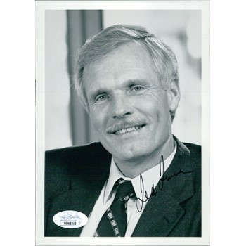 Ted Turner Businessman CNN Signed 5x7 Photo JSA Authenticated