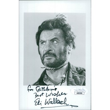 Eli Wallach Actor Signed 4x6 Cardstock Photo JSA Authenticated