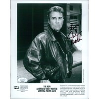 John Walsh America's Most Wanted Signed 8x10 Glossy Photo JSA Authenticated