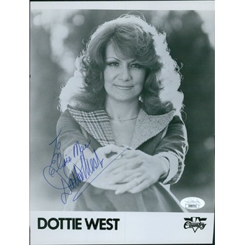 Dottie West Country Singer Signed Cut 7.5x10 Glossy Photo JSA Authenticated