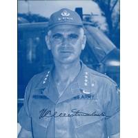 General William Westmoreland Signed 7.5x10 US Army Photo JSA Authenticated