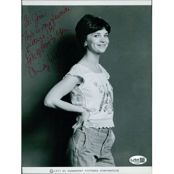 Cindy Williams Actress Signed 7.5x10 Cut Glossy Promo Photo JSA Authenticated