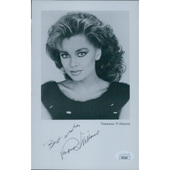 Vanessa Williams Actress Singer Signed 5.5x8.5 Page Promo Photo JSA Authentic