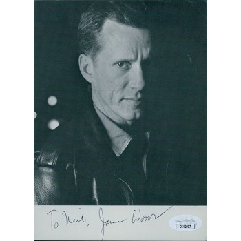 James Woods Actor Signed 5x7 Cardstock Photo JSA Authenticated Personalized