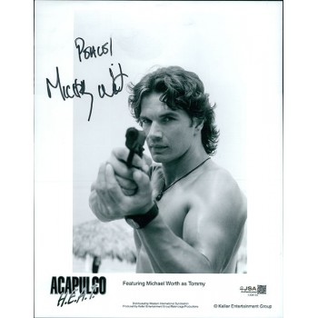 Michael Worth Acapulco HEAT Actor Signed 8x10 Glossy Promo Photo JSA Authentic