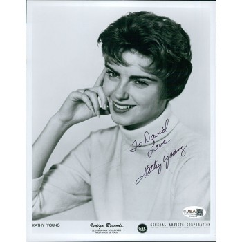 Kathy Young Singer Signed 8x10 Glossy Promo Photo JSA Authenticated Personalized