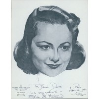 Olivia de Havilland Actress Signed 8x10 Volpe Page Photo JSA Authenticated