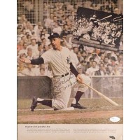 Joe DiMaggio Signed New York Yankees 11x14 Magazine Page JSA Auth. #Z37284