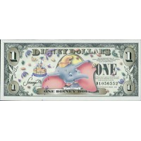 Dumbo Disney Dollar 2005 50th Anniversary series $1 D Series Uncirculated