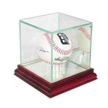 Deluxe real glass single baseball display
