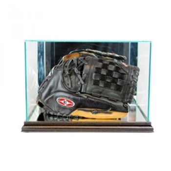 Deluxe real glass full size baseball glove rectangle display