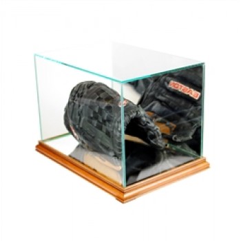 Deluxe real glass full size baseball glove rectangle display