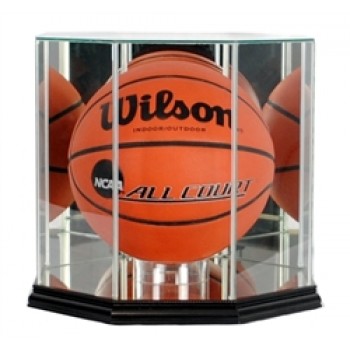 Deluxe real glass full size basketball octagon display