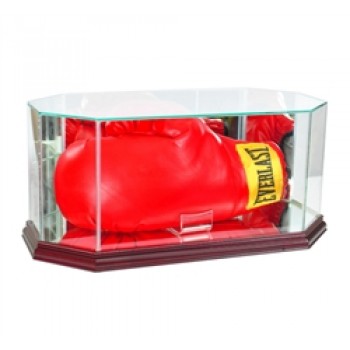 Deluxe real glass full size horizontal boxing glove octagon display