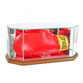 Deluxe real glass full size horizontal boxing glove octagon display