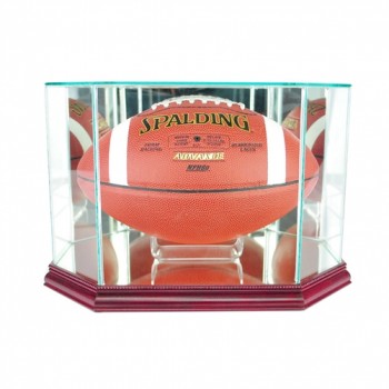 Deluxe real glass full size football octagon display