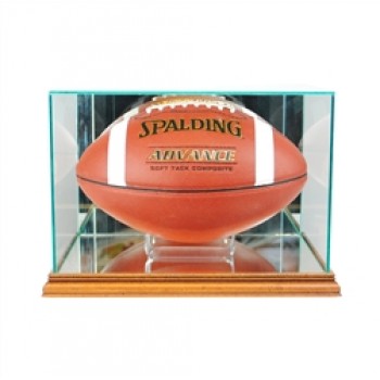 Deluxe real glass full size football rectangle display