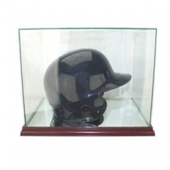 Deluxe real glass full size baseball helmet rectangle display