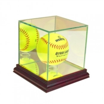 Deluxe real glass softball display