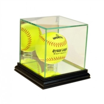 Deluxe real glass softball display