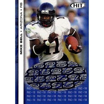 Mike Bell Arizona Wildcats Signed 2006 SAGE HIT Football Card #PAC-9 42/50