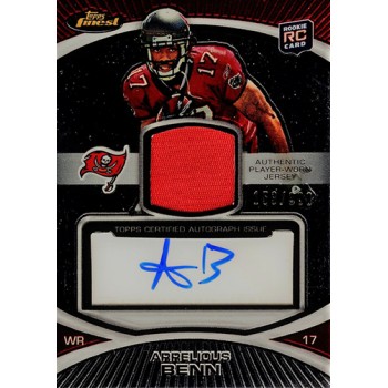 Arrelious Benn Tampa Bay Buccaneers Signed 2010 Topps Finest Patch Card #116 300