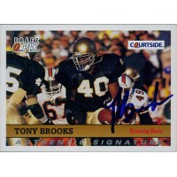 Tony Brooks Notre Dame Fighting Irish 1992 Courtside Draft Pix Signed Card #55