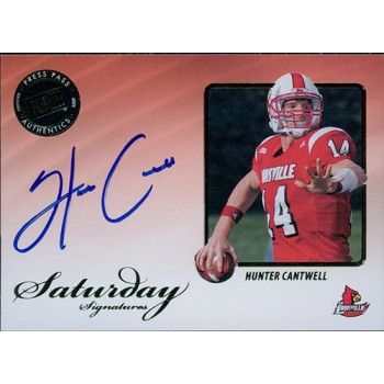 Hunter Cantwell Signed 2009 Press Pass Legends Saturday Signatures Card #SS-HC