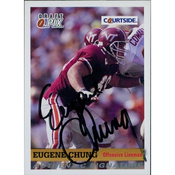 Eugene Chung Virginia Tech Hokies 1992 Courtside Draft Pix Signed Card #20