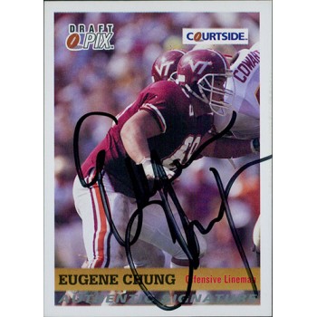 Eugene Chung Virginia Tech Hokies 1992 Courtside Draft Pix Signed Card #20