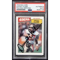 Dwight Clark San Francisco 49ers Signed 1987 Topps Card #116 PSA Authenticated