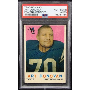 Art Donovan Baltimore Colts Signed 1959 Topps Card #86 PSA Authenticated