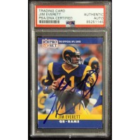 Jim Everett Los Angels Rams Signed 1990 Pro Set Card #165 PSA Authenticated