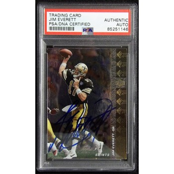 Jim Everett NO Saints Signed 1994 Upper Deck SP Card #176 PSA Authenticated