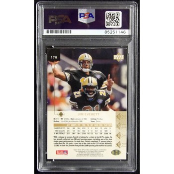 Jim Everett NO Saints Signed 1994 Upper Deck SP Card #176 PSA Authenticated