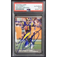 Jim Everett Los Angels Rams Signed 1991 Fleer Ultra Card #186 PSA Authenticated