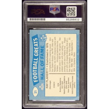 Ray Flaherty Signed 1988 SWELL Football Card #21 PSA Authenticated
