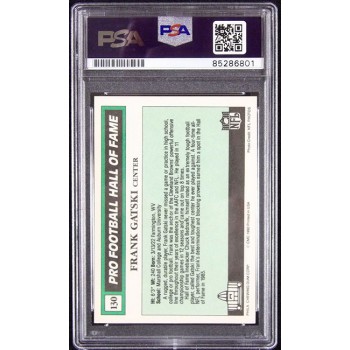 Frank Gatski Signed 1990 Swell Pro Football Hall of Fame Card #130 PSA Authentic