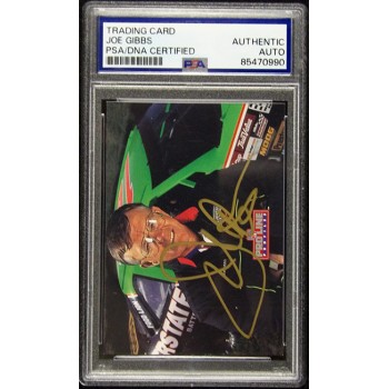 Joe Gibbs Washington Redskins Signed 1992 Pro Line Card #134 PSA Authenticated