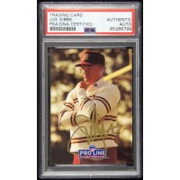 Joe Gibbs Washington Redskins Signed 1991 Pro Line Card #235 PSA Authenticated