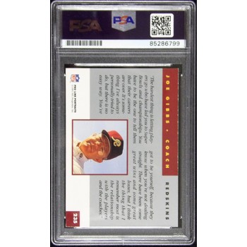 Joe Gibbs Washington Redskins Signed 1991 Pro Line Card #235 PSA Authenticated